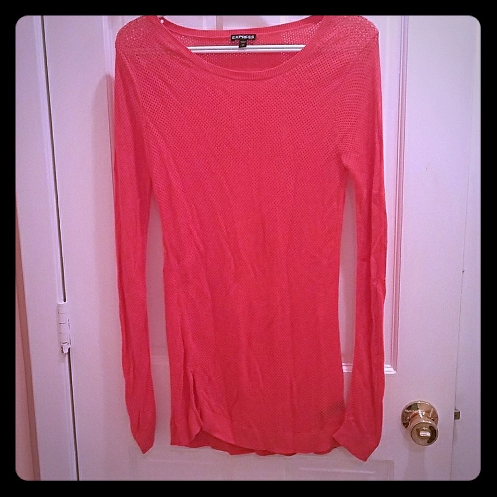 Open knit tunic