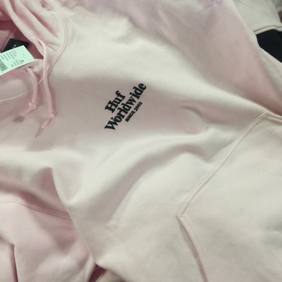 HUF Worldwide Pink Hoodie New - Picture 4 of 4