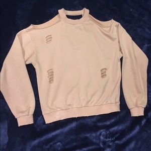 Distressed sweatshirt