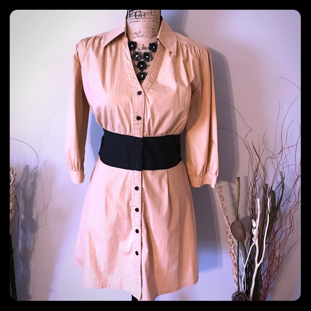 Collared Dress with bow in back!