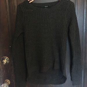 Charcoal Grey High-low Sweater