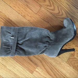 Gray suede boots