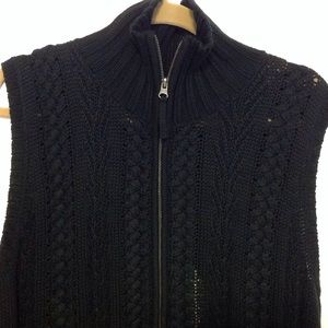 Denim & Co Black Knit sweater vest