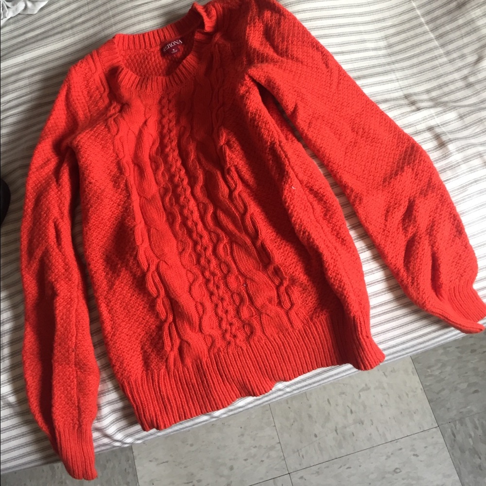 Bright Cherry Red Sweater