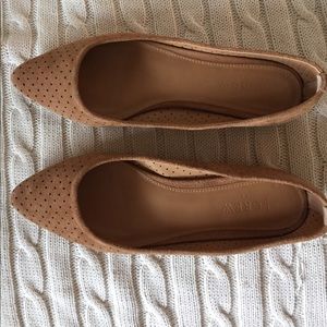JCrew tan leather flats
