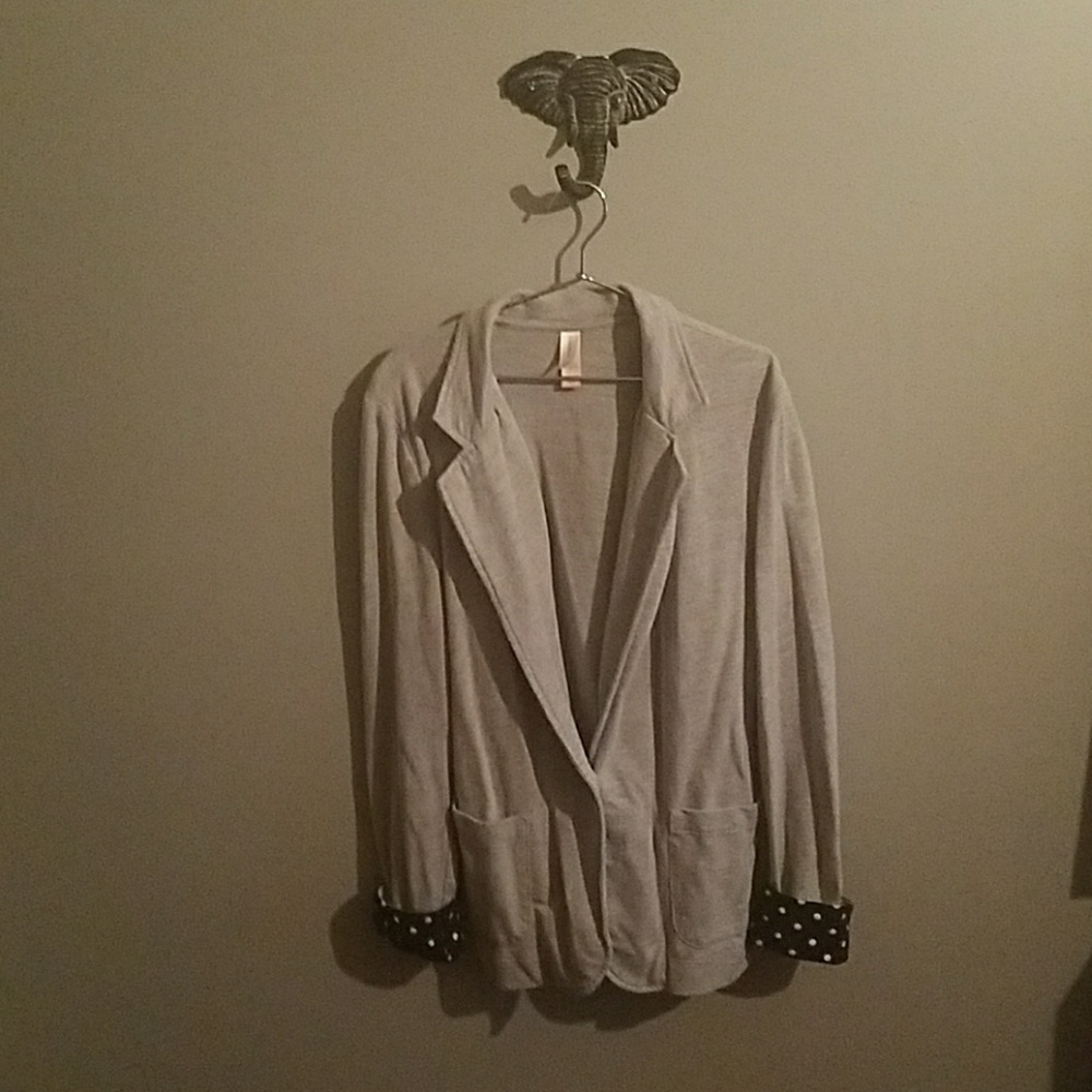 Gray cotton blazer