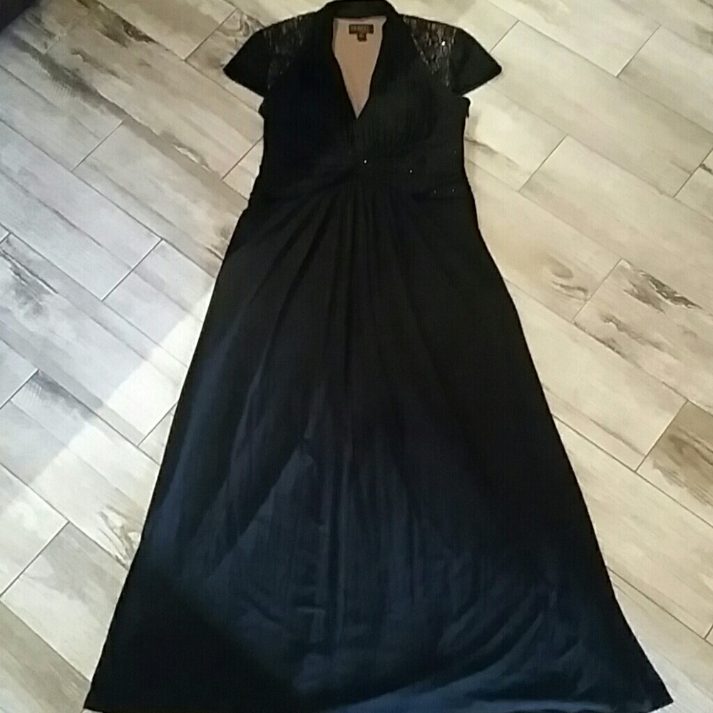 Black lace gown