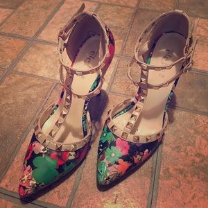 Floral High Heels