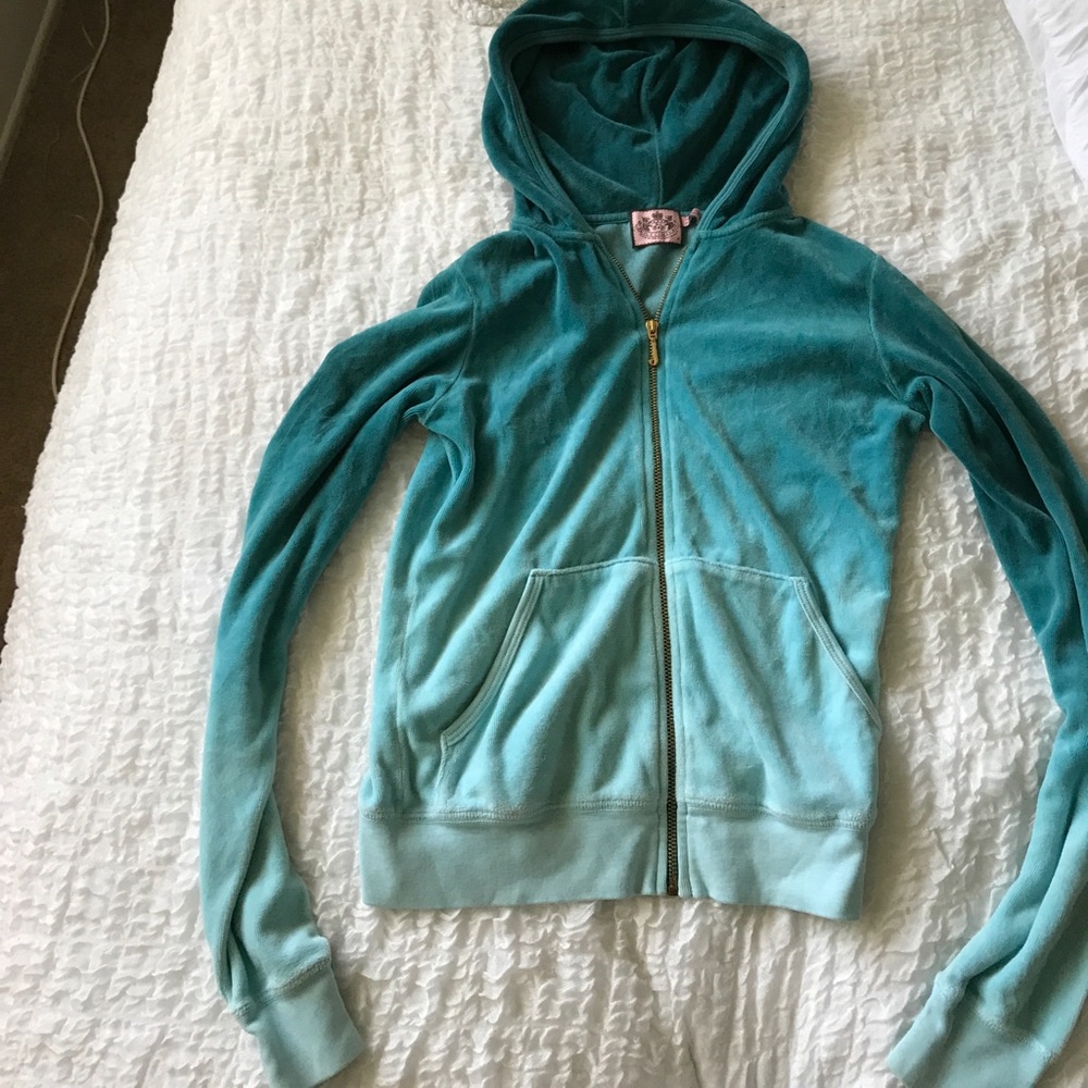 Juicy Couture ombré velour tracksuit jacket - Picture 2 of 3