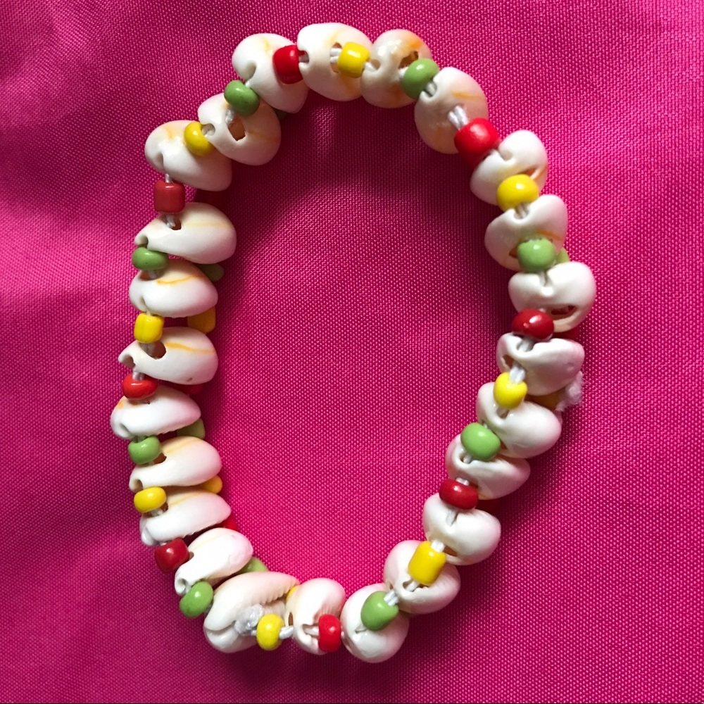 Seashell & beads bracelet handmade Florida