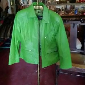 Green leather
