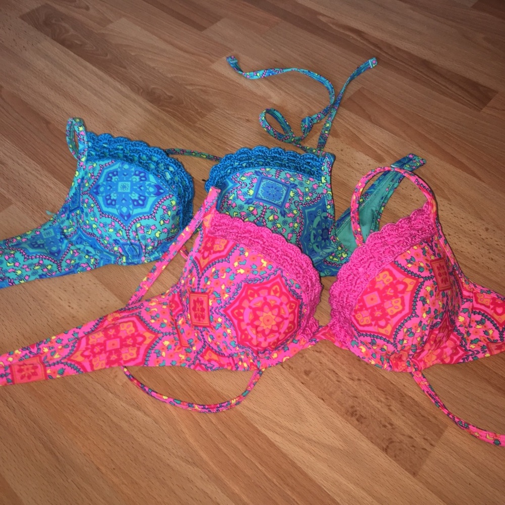 AERIE BIKINI TOPS BUNDLE PUSH UP 34A