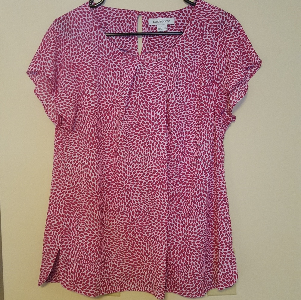 Liz Claiborne pink patterned blouse