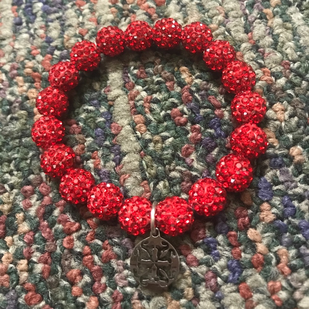 Red rustic cuff bracelet!!