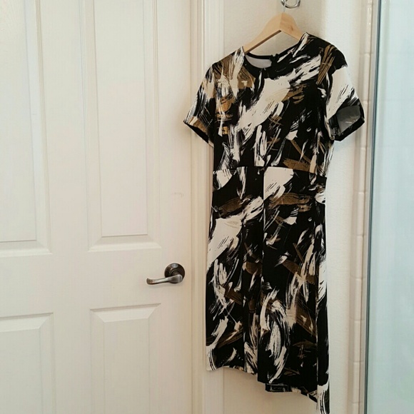 Dresses & Skirts - Black Cream & Gold Dress by love...ady