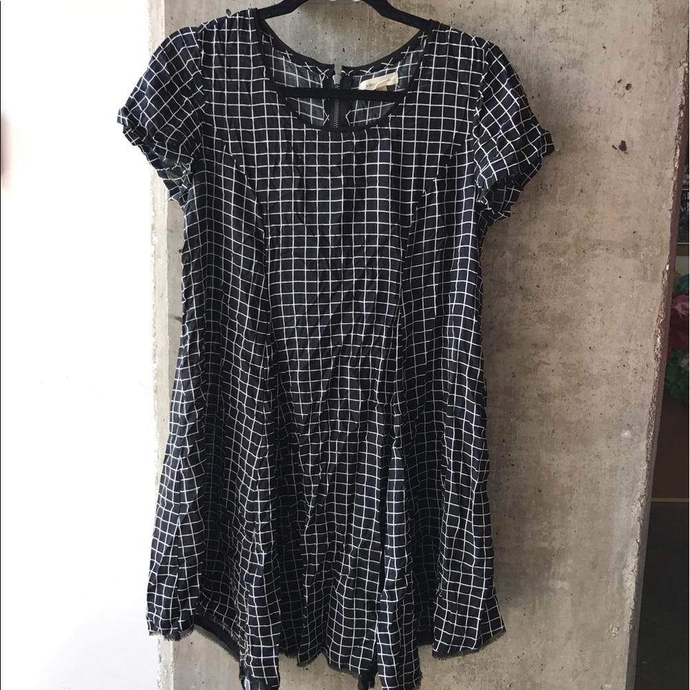 Silence + Noise Black and White Dress