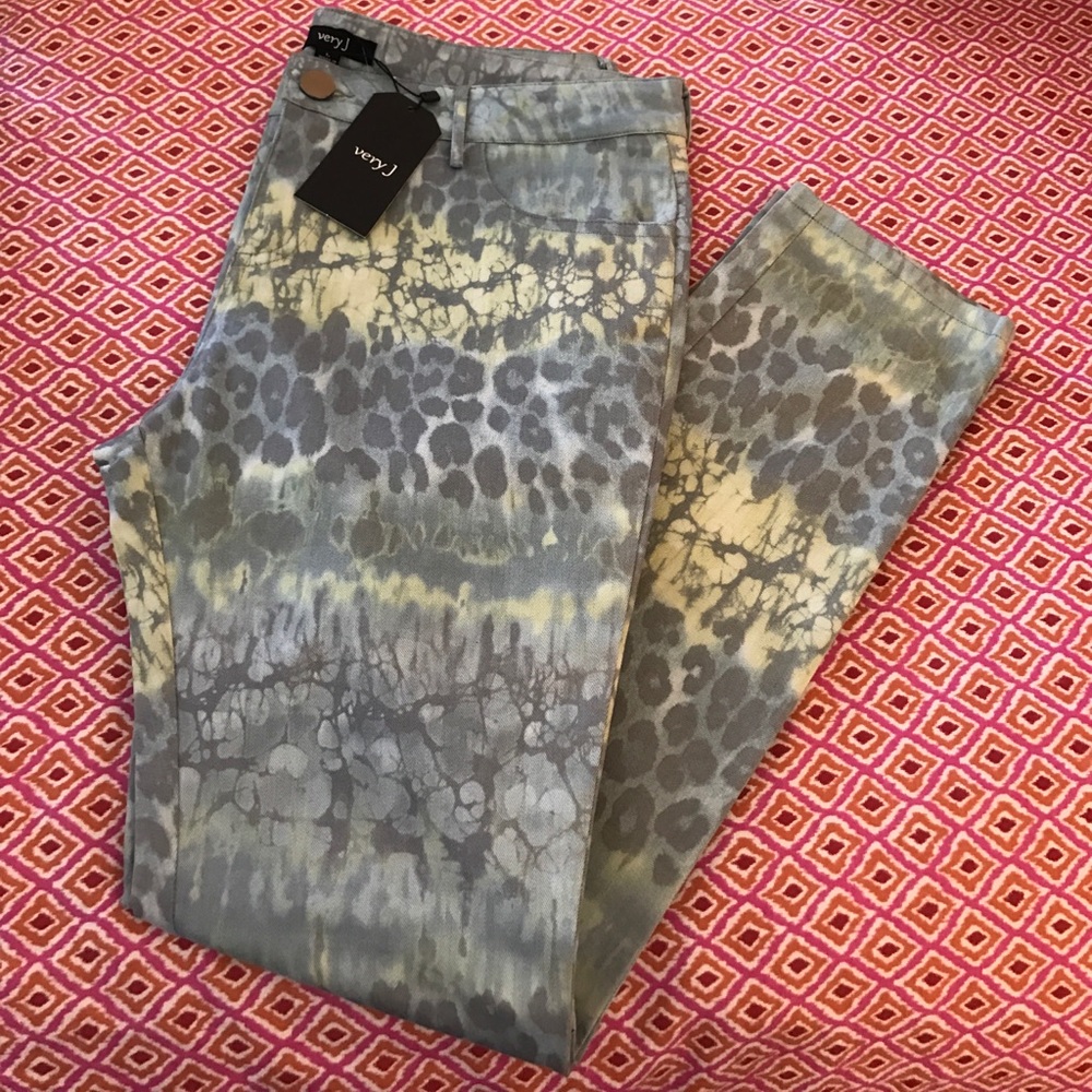 very J animal print skinny jeans