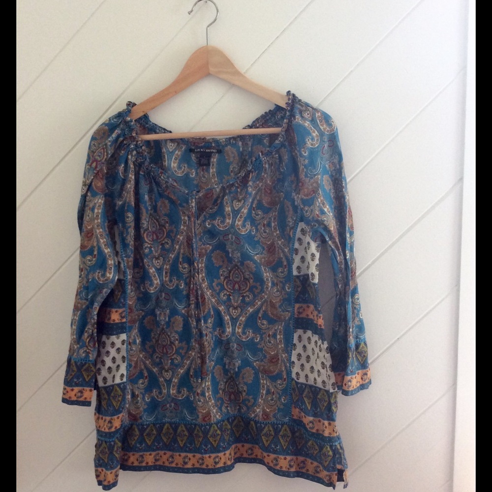 Lucky Brand Boho Peasant Top