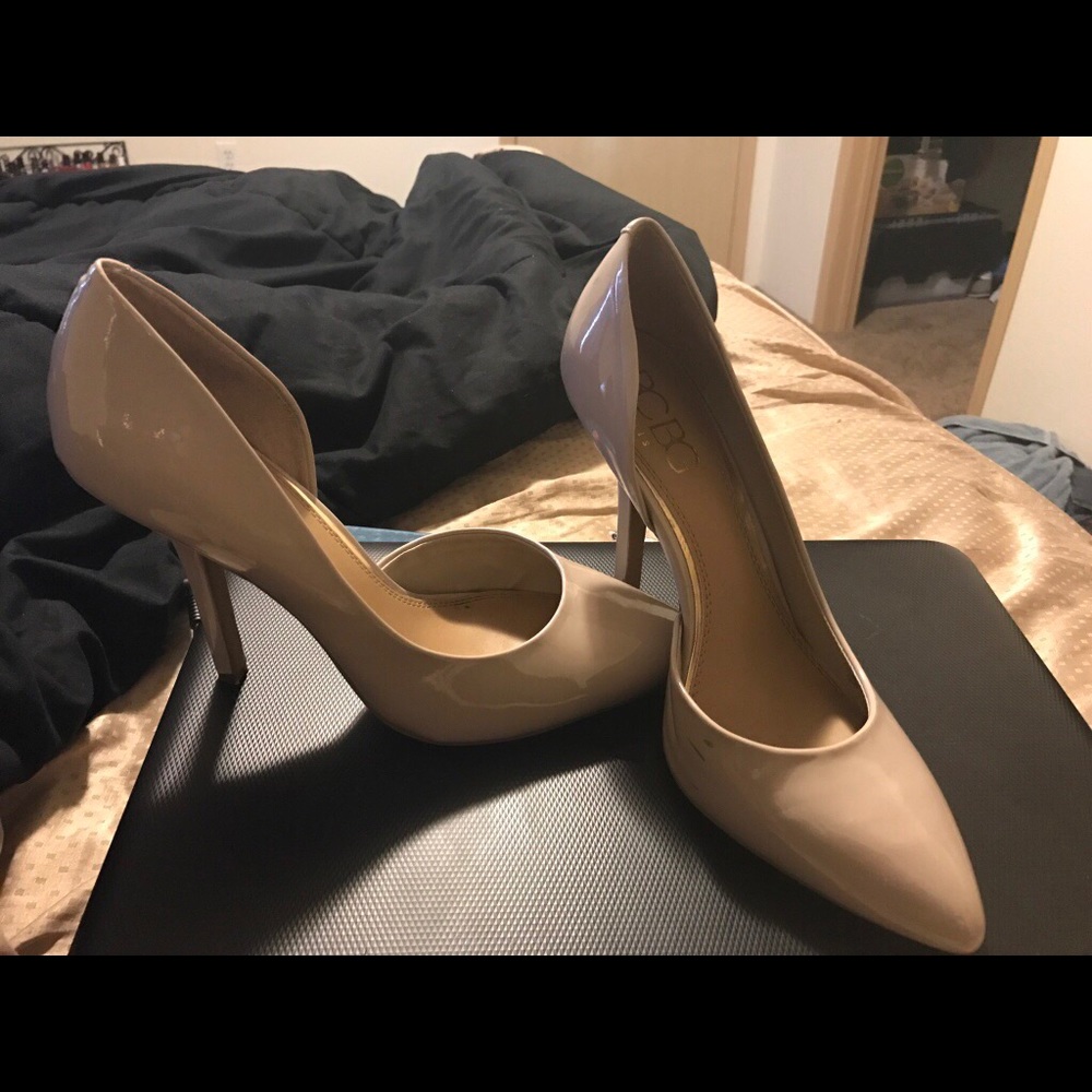 BCBG nude heels