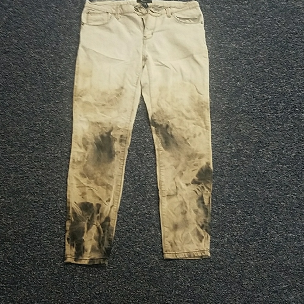 Black tye dyed jeans