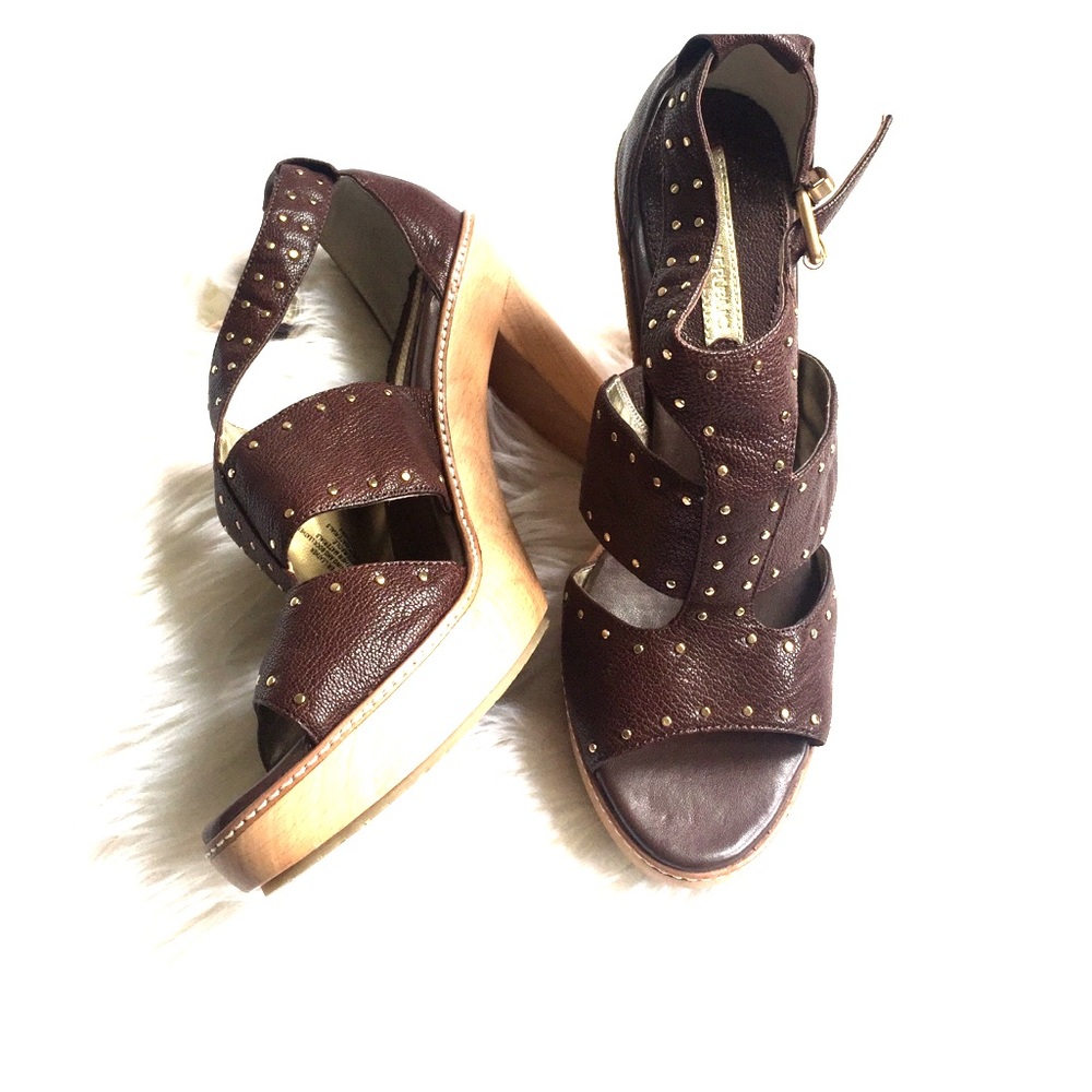 Banana Republic Leather and Wood Heels