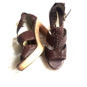 Banana Republic Leather and Wood Heels