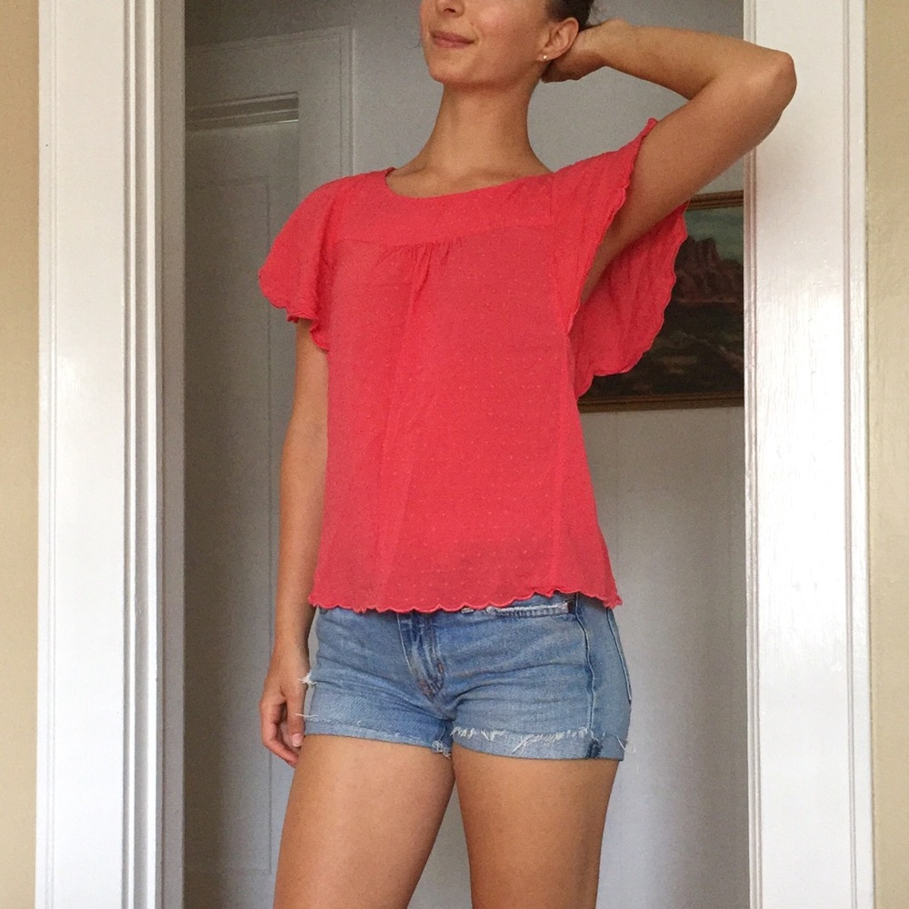 Coral Anthro blouse