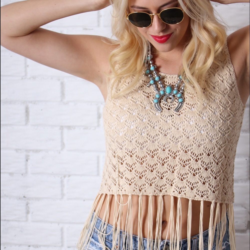HP✨Fringe Fo'eva - Crochet Crop Top