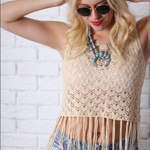 HP✨Fringe Fo'eva - Crochet Crop Top