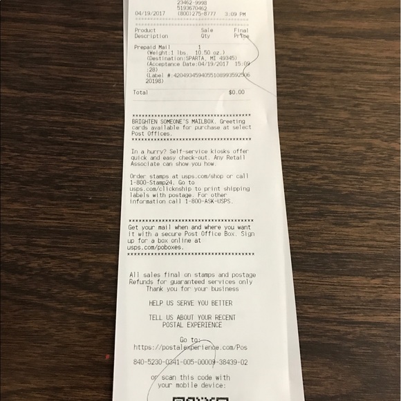 Proof of shipping!! - Picture 4 of 4