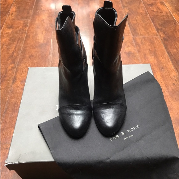 **SOLD Rag and Bone Kinsey Ankle Boot, Black 37.5 - Picture 1 of 7