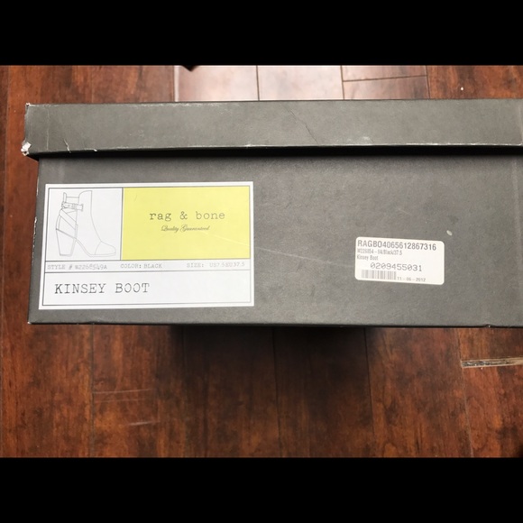 **SOLD Rag and Bone Kinsey Ankle Boot, Black 37.5 - Picture 7 of 7