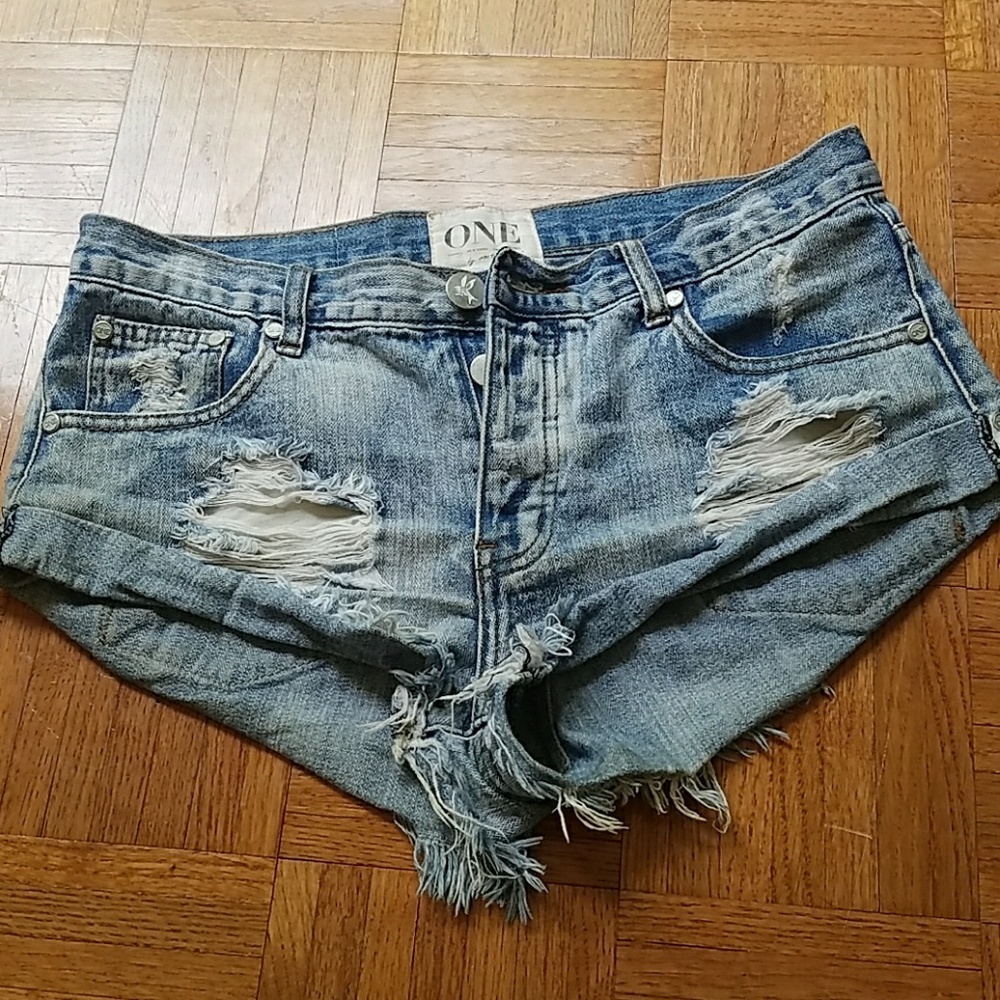 One Teaspoon Bandits cut off shorts in Hendrix