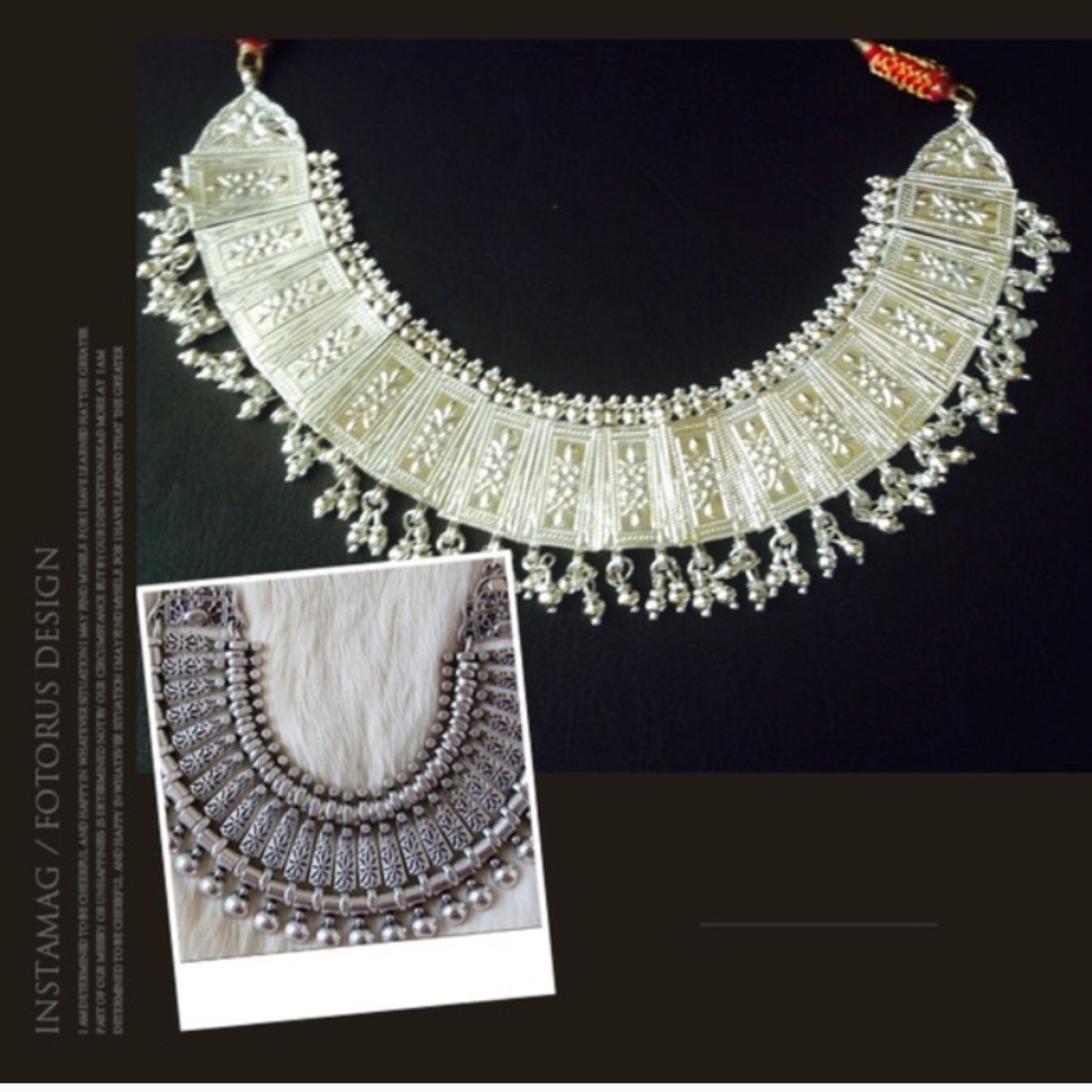 💯 Pure Silver statement necklace - Picture 1 of 4