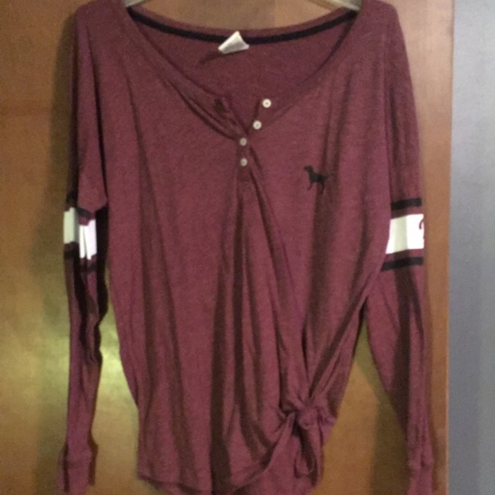 Maroon Long Sleeve Tee (S)