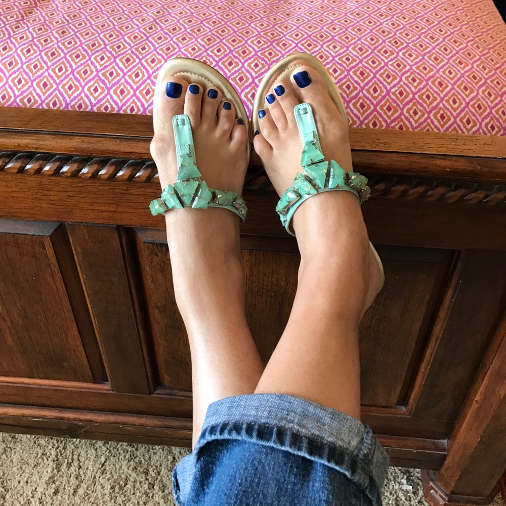 Enzo Angiolini Aqua embellished sandals