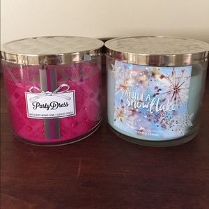 Bath and body works 3 wick candles