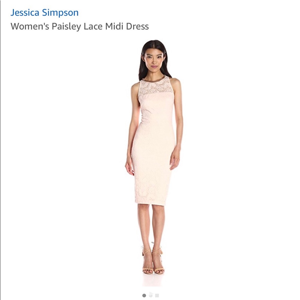 Jessica Simpson sleeveless lace midi dress