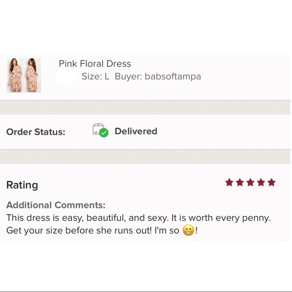 BEST SELLER❤Pink Floral Dress - Picture 2 of 4