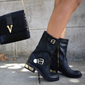 Vince Camuto Winchell Moto Boot, Sz. 9