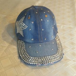 Bling Baseball Hat with Star