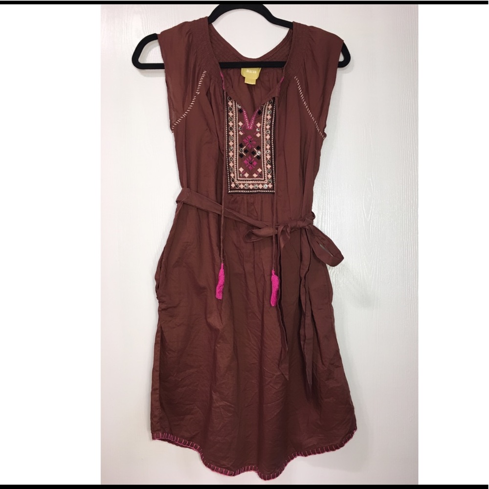 Maeve Anthro Embroidered Tunic Dress