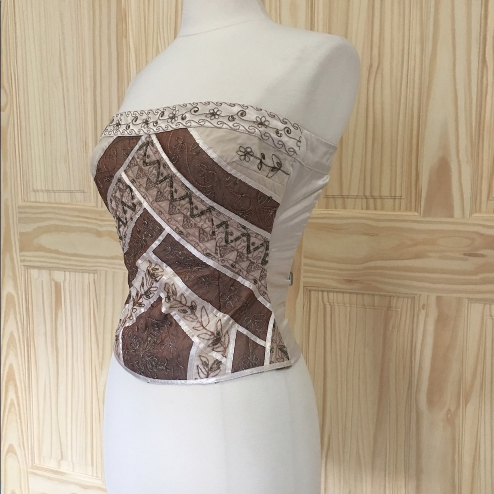 Charlotte Russe Embroidered Bustier