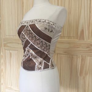 Charlotte Russe Embroidered Bustier