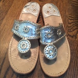 Metallic Silver Jack Rogers