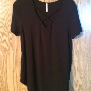 Black criss cross shirt