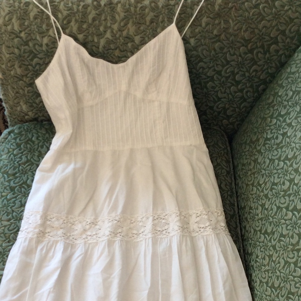 Ann Taylor Loft White Midi Dress