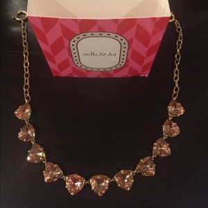 Stella & Dot Somerveil Necklace Peach SPARKLE
