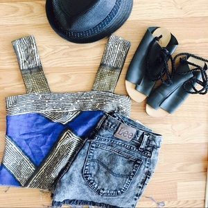 Vintage Lee Acid Washed Denim Shorts Vintage Lee Acid Washed Denim Shorts