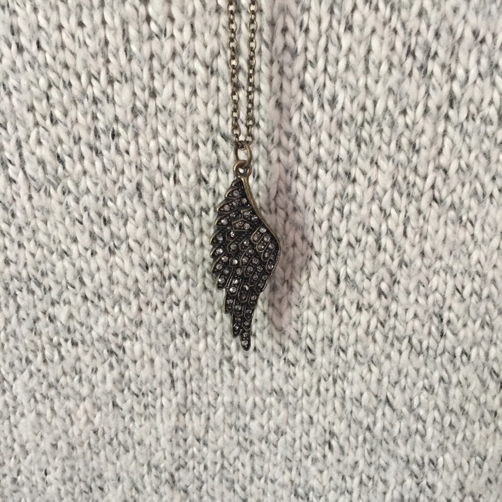 Bronze wing necklace
